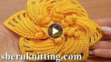 Crochet 6-Petal Flower Spirals In Center Part 2 of 2