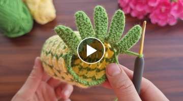 Wow! How to make an eye catching pineapple looking crochet room fragrance incense. make, sell, gi...