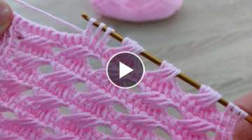 Super Easy Tunusian Crochet Knitting Model 