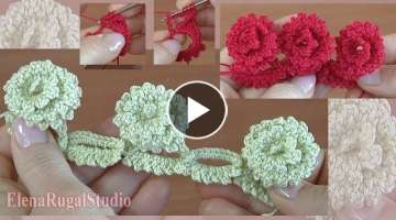 How to Crochet 3D Floral Cord