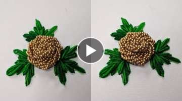 Very Easy & Amazing Hand Embroidery flower design trick | Hand Embroidery flower design idea
