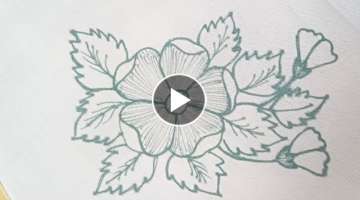 Very easy and beautiful hand embroidery Flower design - easy hand embroidery flower stitches