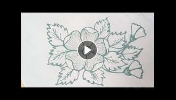 Very easy and beautiful hand embroidery Flower design - easy hand embroidery flower stitches