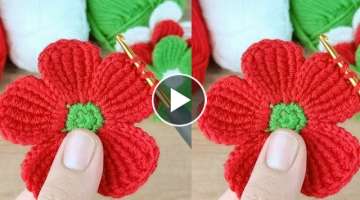 Super Easy Crochet I made a very easy crochet flower *online Tutorial* #tunusian