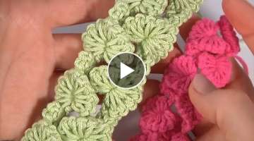 EASY and Lovely CROCHET PATTERN / How to Make Crochet Leaf with Unique Stitch/Crochet HEART PATTE...