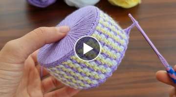 INCREDIBLE MUY HERMOSO Crochet Mini Gift Bag Mini bolsa de regalo de ganchillo