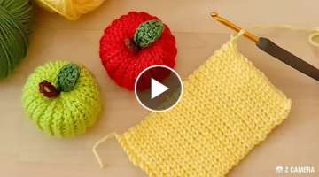 Super esay knitting Crochet very easy to make, amazing knitting apple making